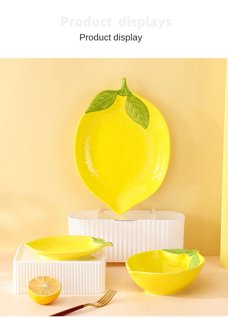 Cartoon Lemon Dinner Plate