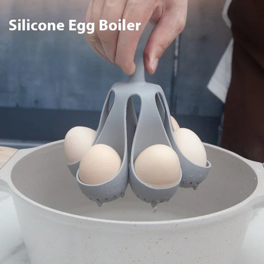 4/6 Holds Silicone Egg Boiler Rack Freestanding