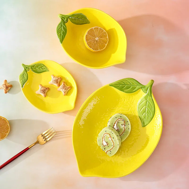 Cartoon Lemon Dinner Plate