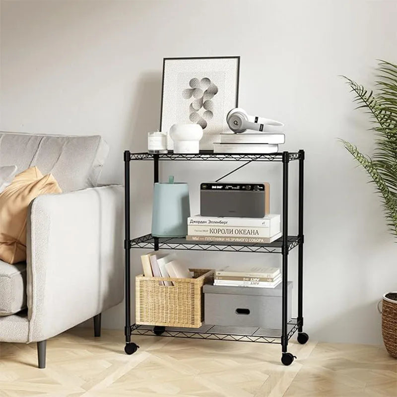 Heavy Duty 3-Shelf Shelving with Wheels