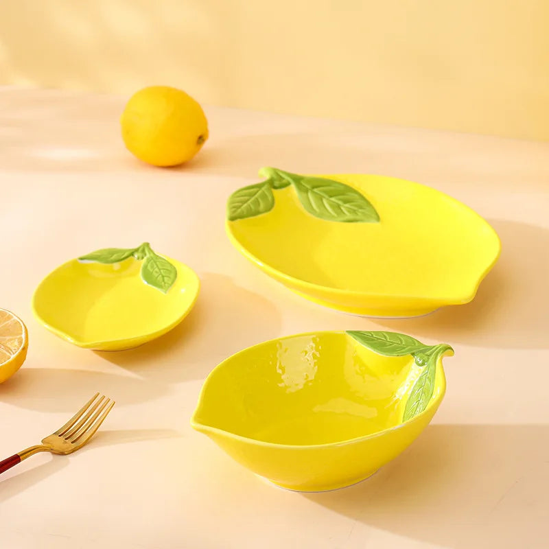 Cartoon Lemon Dinner Plate