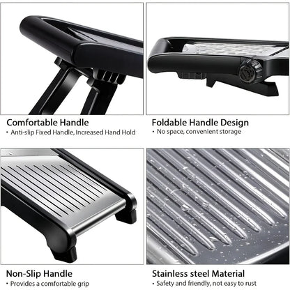 Stainless Steel Mandoline Slicer with 5 Blades