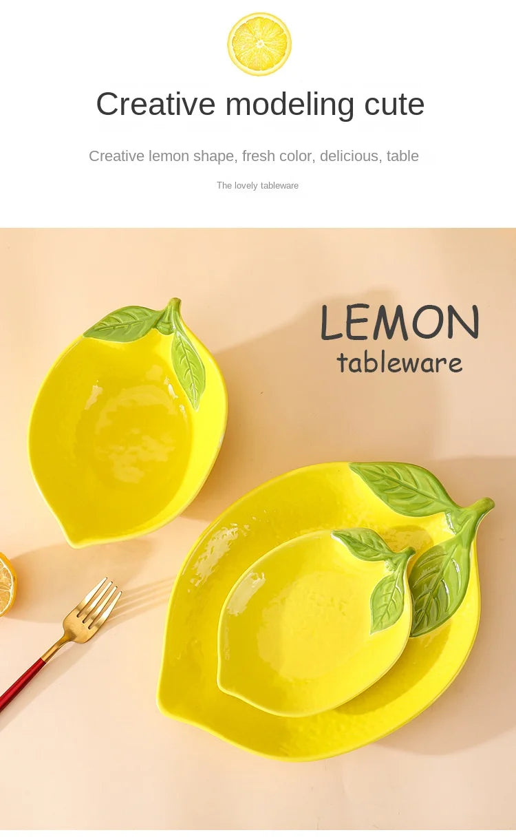 Cartoon Lemon Dinner Plate