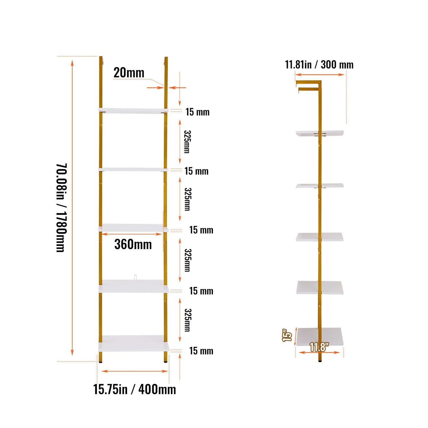 SucceBuy Industrial Pipe Shelf Wall-Mount Floating Rustic Wood Shelves Bracket Storage Rack Sundries Holder for Kitchen Bedroom