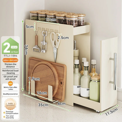 Kitchen Pull-out Spice Storage Rack