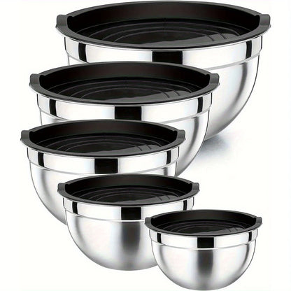 5-Piece Stainless Steel Nesting Mixing Bowl Set