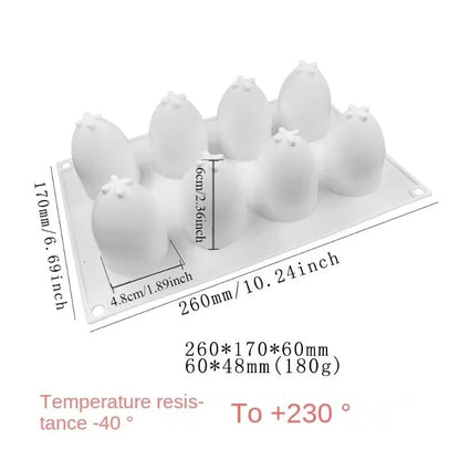 6-Hole Creative Egg-Shaped Mousse Silicone