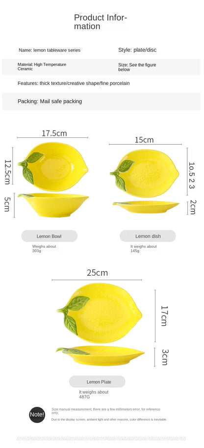 Cartoon Lemon Dinner Plate