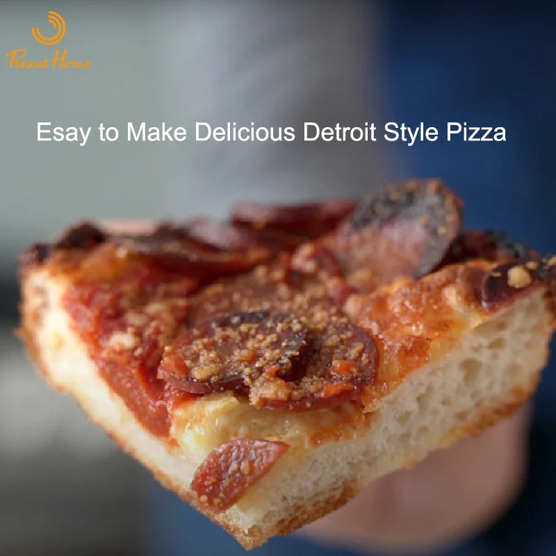 Detroit Style Pizza Pan 9 Inches Pizza Pan Aluminium Alloy Non-stick Plate Pan Deep Dish Bakeware Pizza Tray
