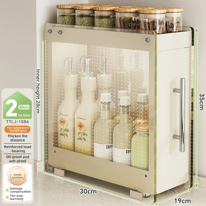 Kitchen Pull-out Spice Storage Rack