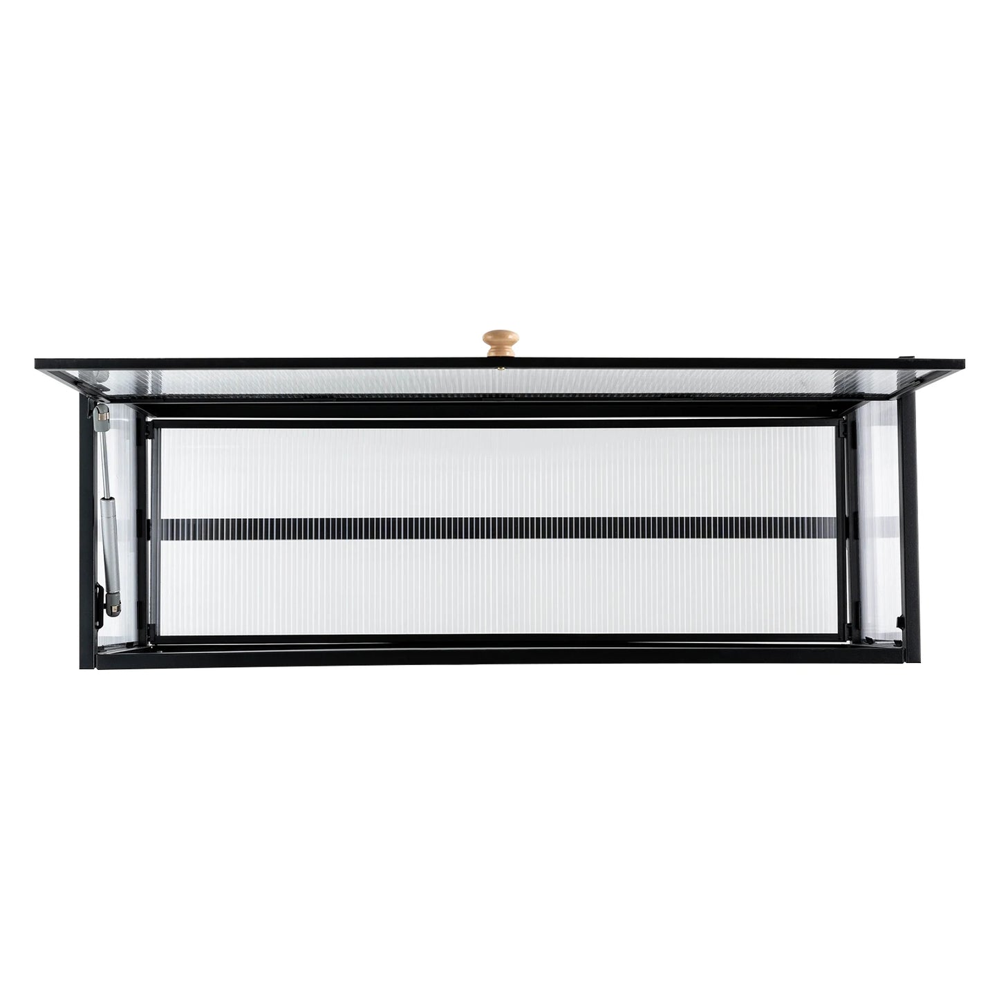 Black Wall-Mounted Cabinet Flip-Up Door