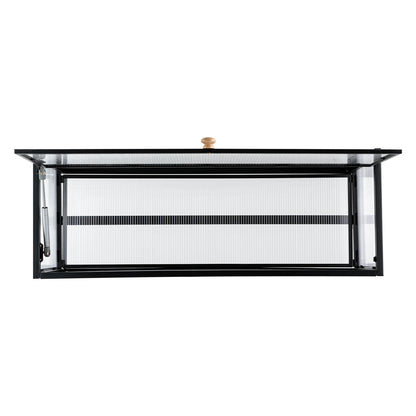 Black Wall-Mounted Cabinet Flip-Up Door