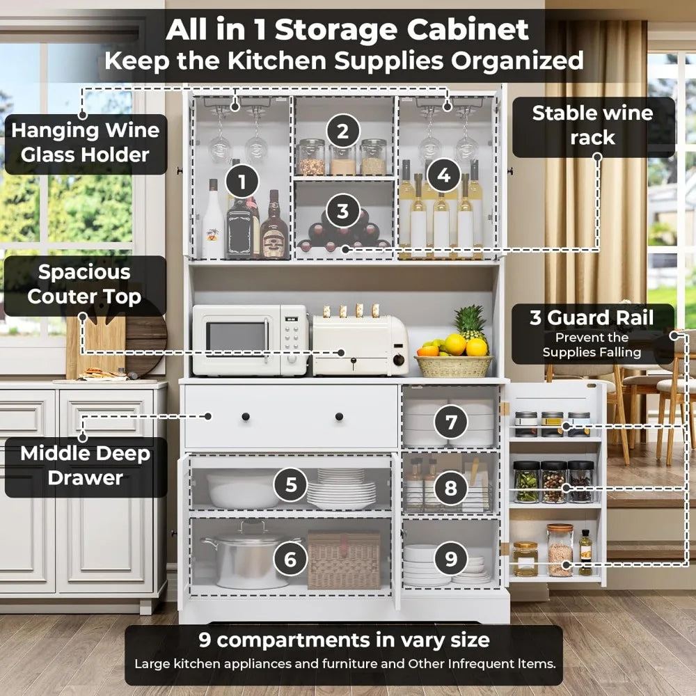 Tall Kitchen Pantry Storage Cabinet