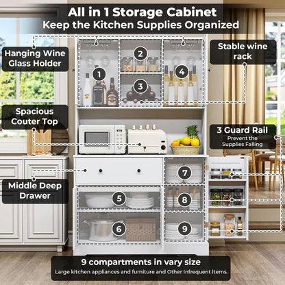 Tall Kitchen Pantry Storage Cabinet