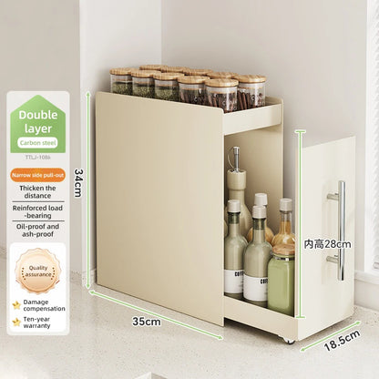 Kitchen Pull-out Spice Storage Rack
