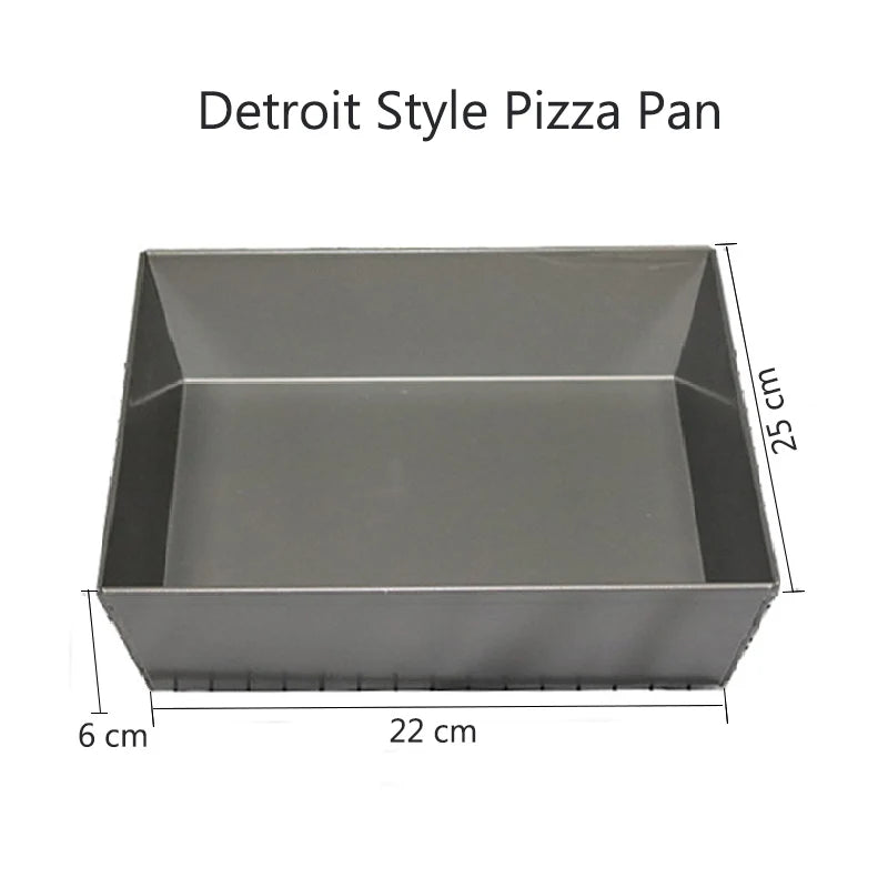 Detroit Style Pizza Pan 9 Inches Pizza Pan Aluminium Alloy Non-stick Plate Pan Deep Dish Bakeware Pizza Tray
