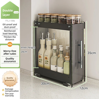 Kitchen Pull-out Spice Storage Rack