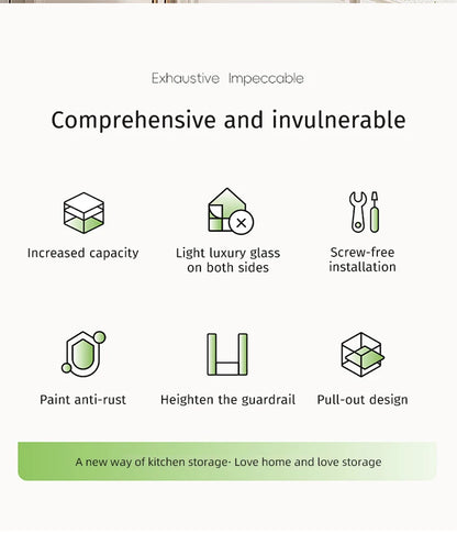 Kitchen Pull-out Spice Storage Rack
