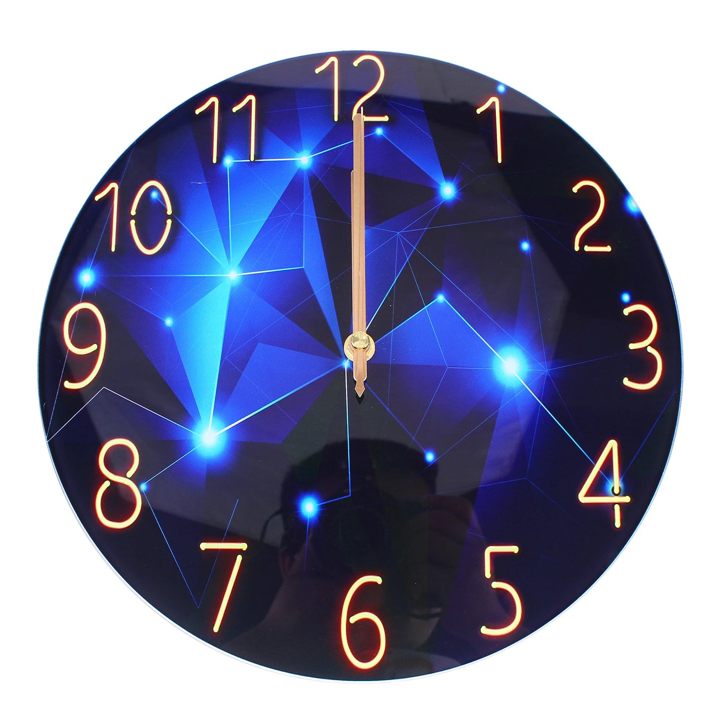 12inch Round Ultra-Thin Tempered Glass Wall Clock