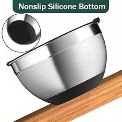 5-Piece Stainless Steel Nesting Mixing Bowl Set