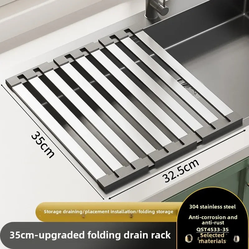 stainless steel kitchen sink drain rack
