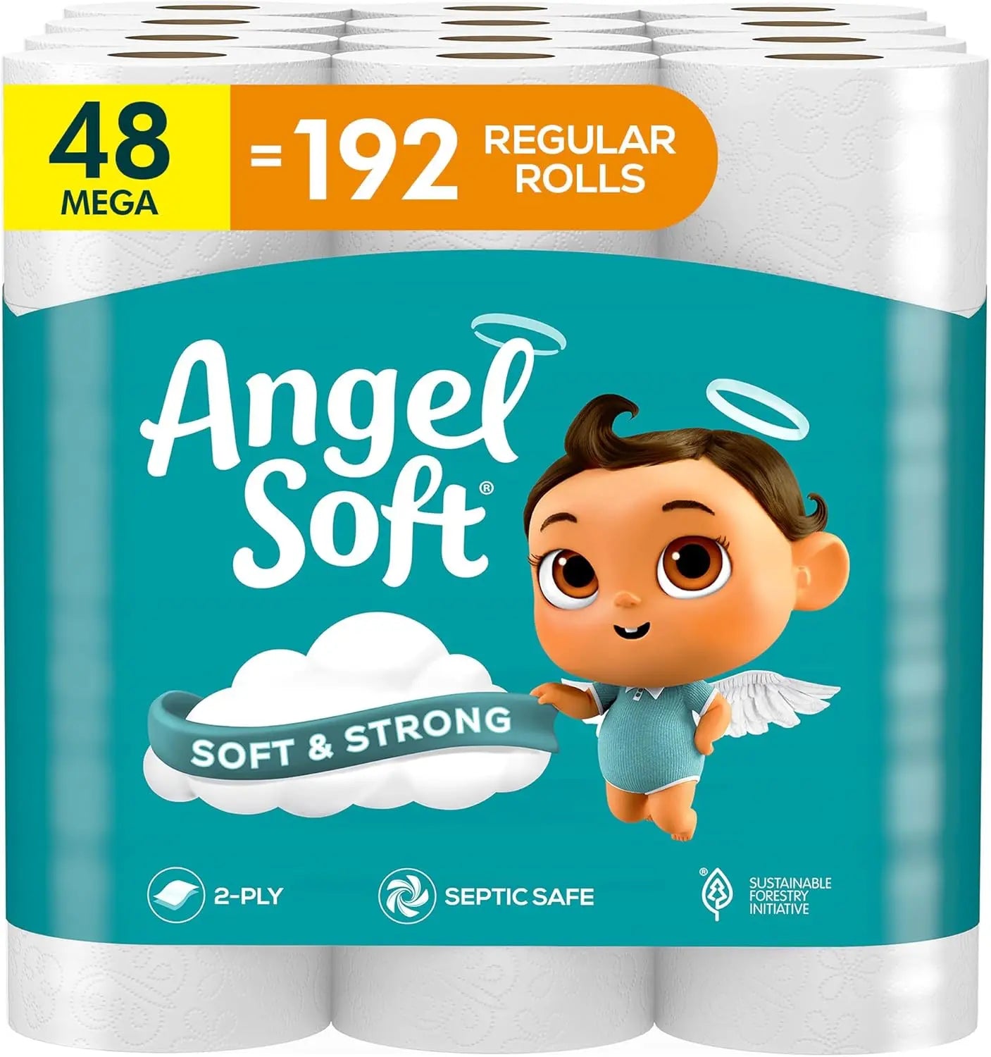 Soft Toilet Paper, 4/8/16/48 Mega Rolls