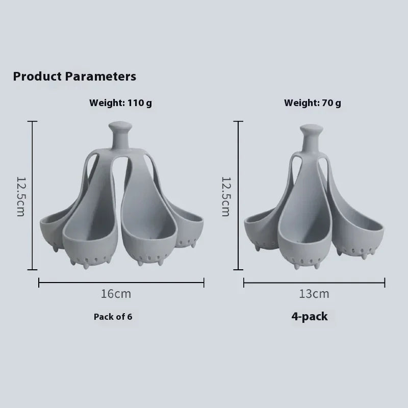 4/6 Holds Silicone Egg Boiler Rack Freestanding