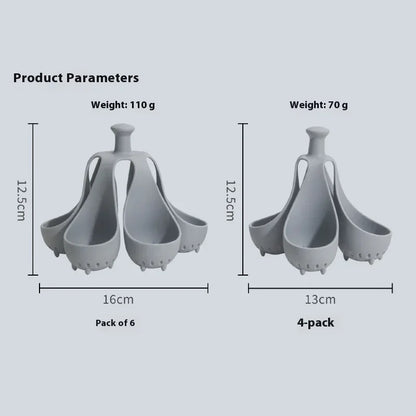 4/6 Holds Silicone Egg Boiler Rack Freestanding