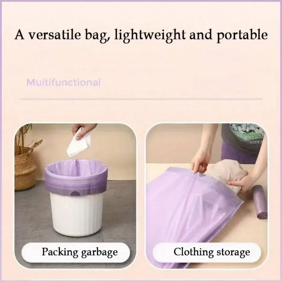 100pcs Household Portable Trash Drawstring Bags