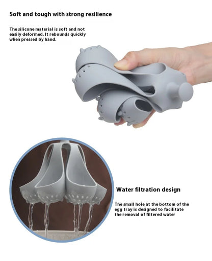 4/6 Holds Silicone Egg Boiler Rack Freestanding