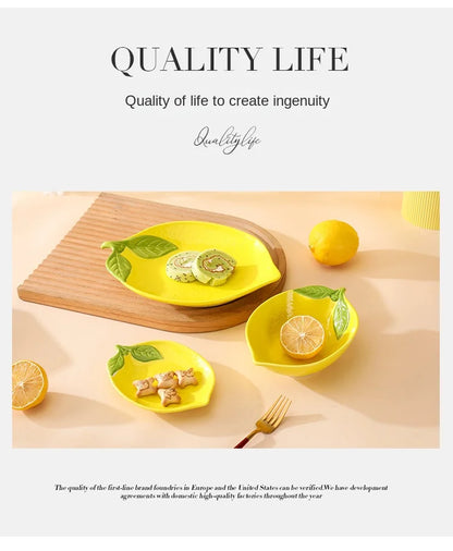 Cartoon Lemon Dinner Plate