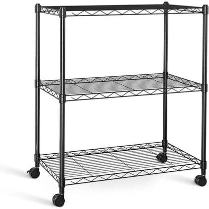 Heavy Duty 3-Shelf Shelving with Wheels