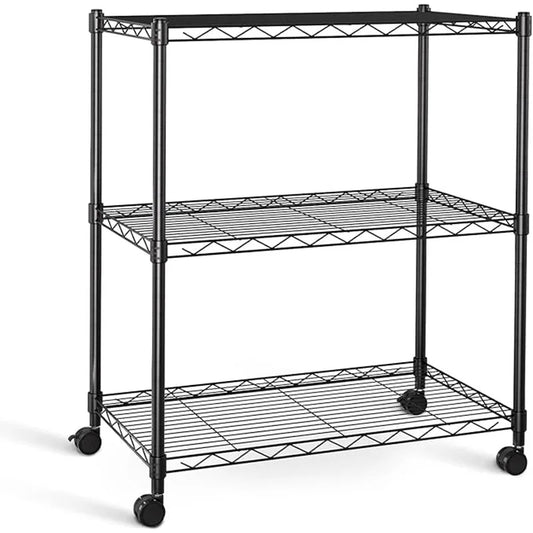 Heavy Duty 3-Shelf Shelving with Wheels