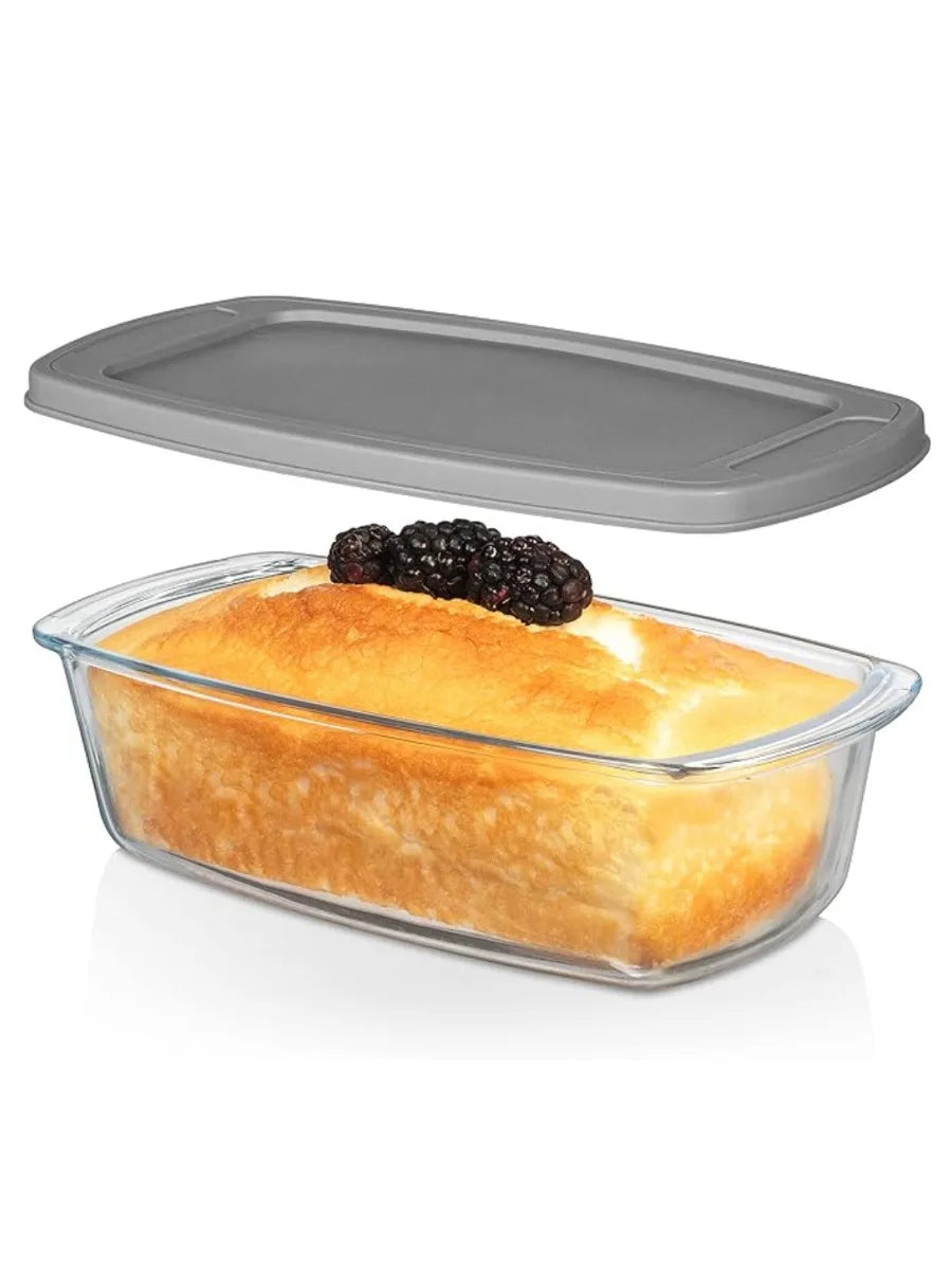Toast Bread Meatloaf Glass Pan with Lid