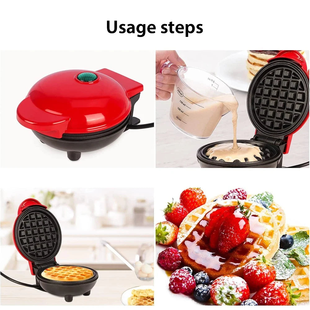 350W Mini Waffle Maker Electric Breakfast Maker