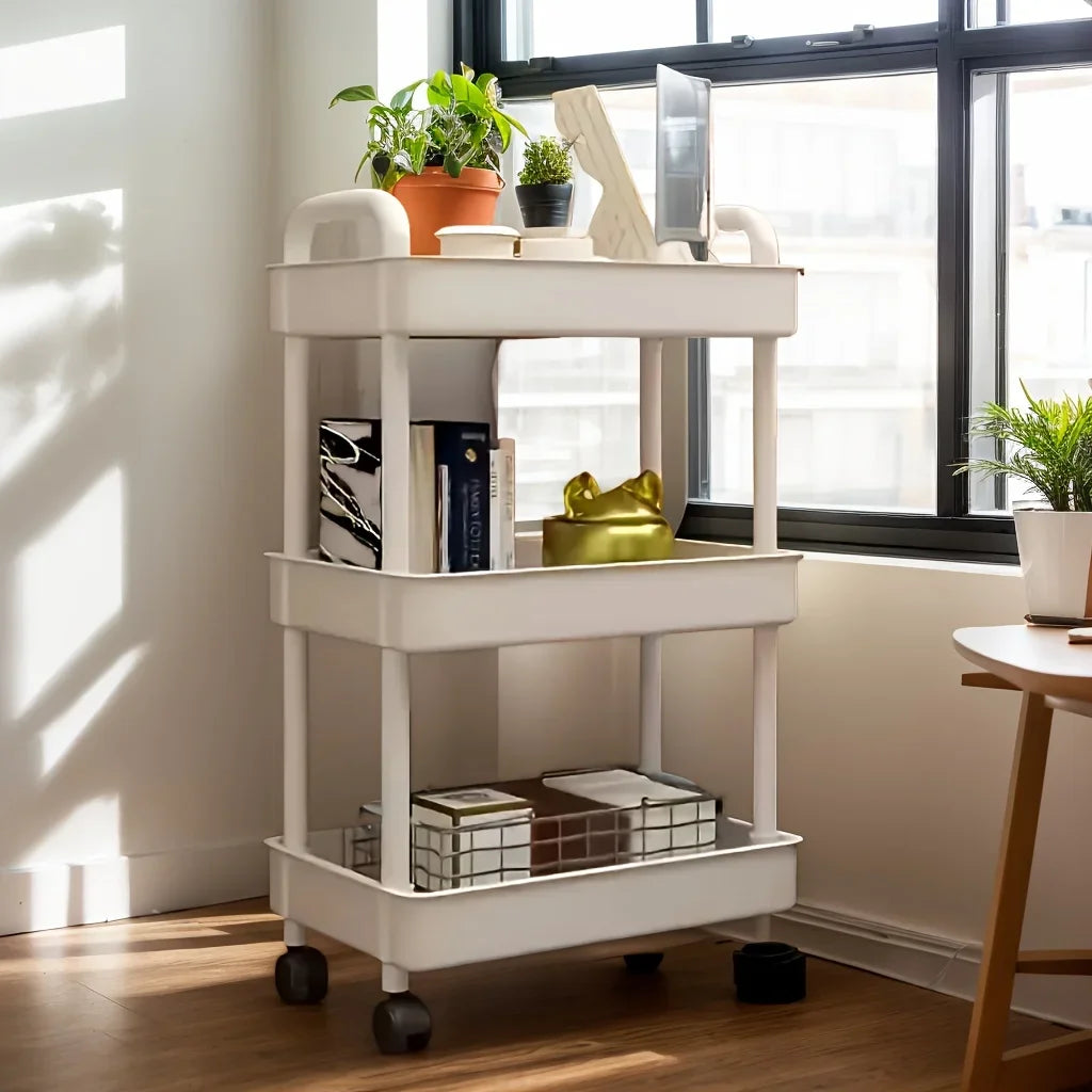 3/4-Tier Slim Rolling Storage Cart