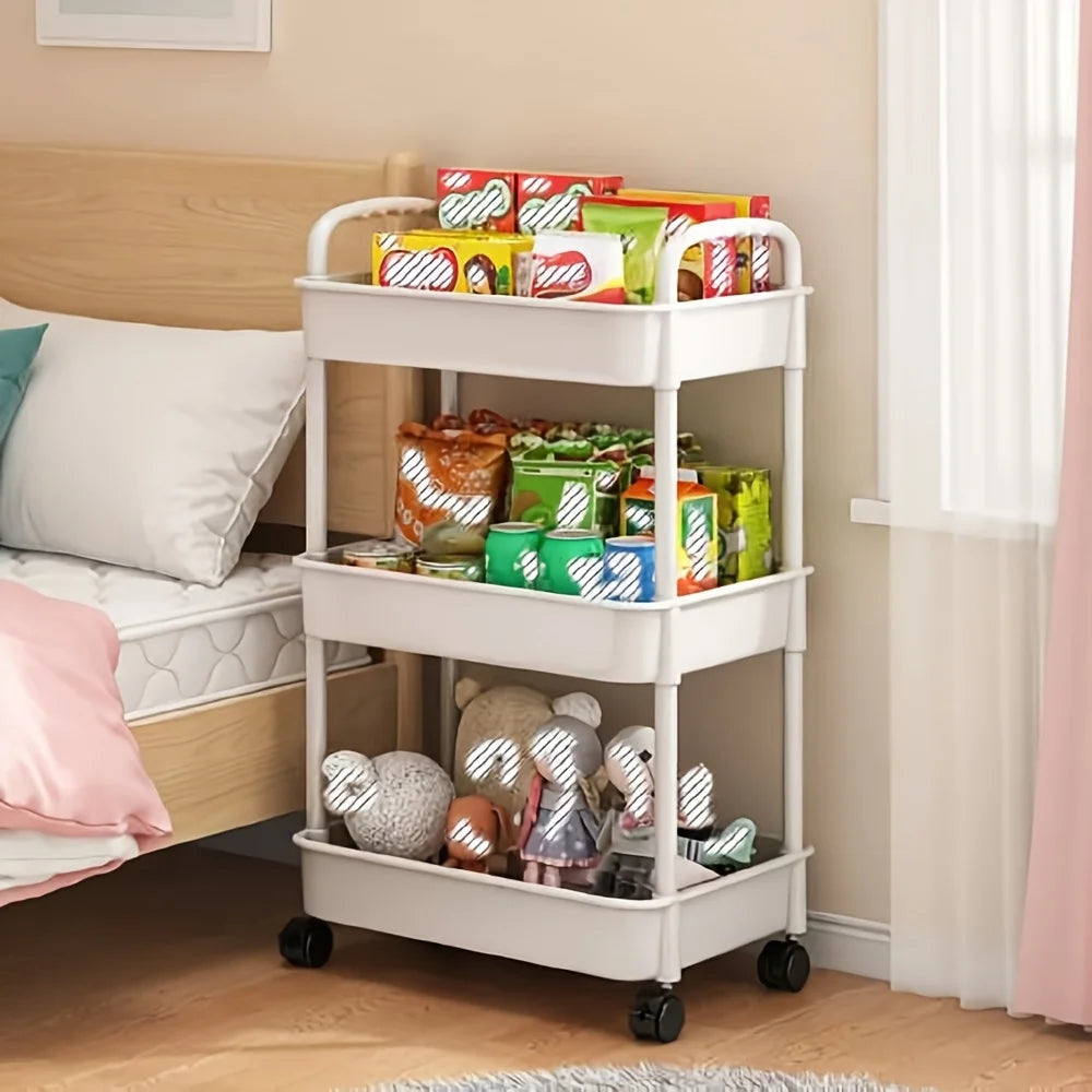 3/4-Tier Slim Rolling Storage Cart