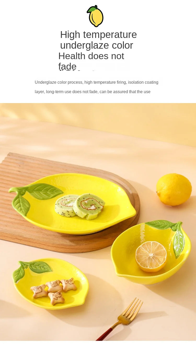 Cartoon Lemon Dinner Plate