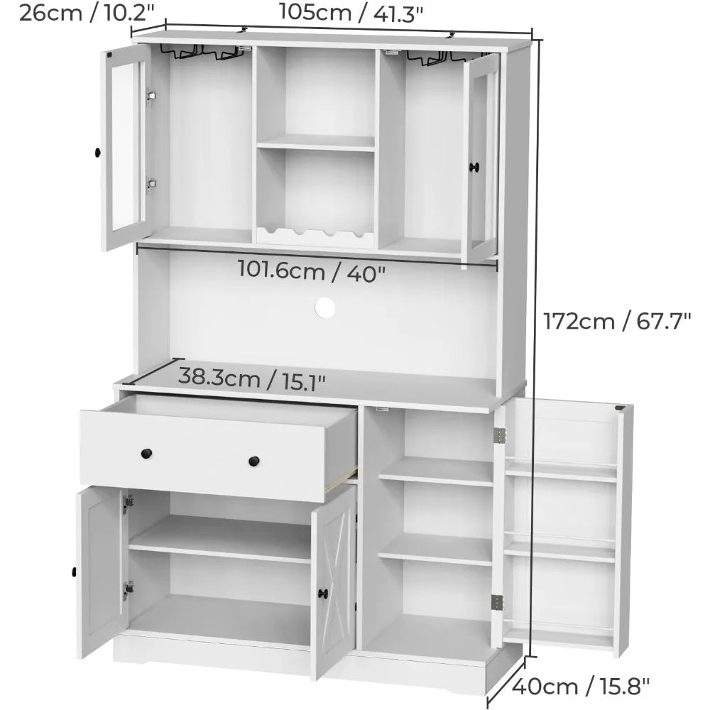 Tall Kitchen Pantry Storage Cabinet