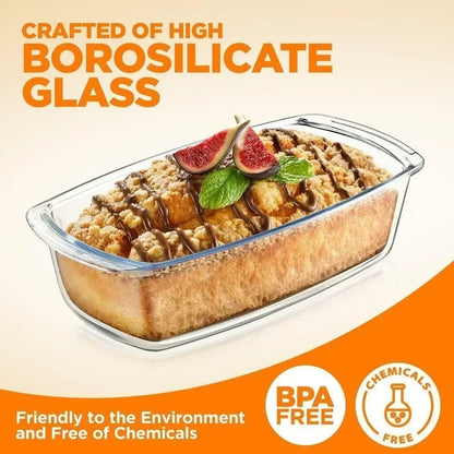 Toast Bread Meatloaf Glass Pan with Lid