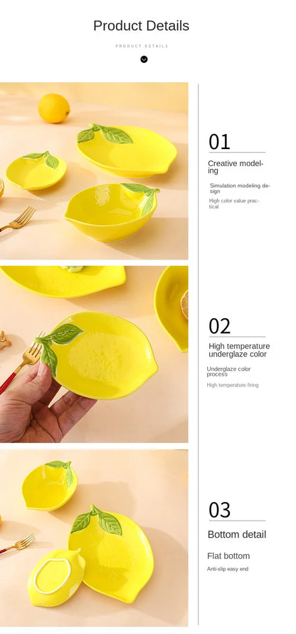 Cartoon Lemon Dinner Plate