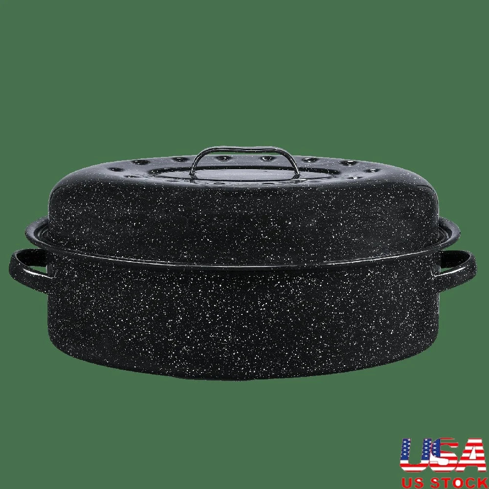 Nonstick Covered Oval Roaster 18 inch
