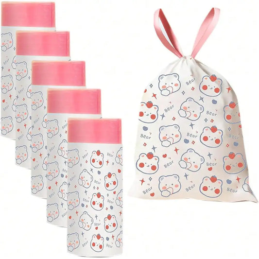 100PCS Cartoon Drawstring Trash Bags