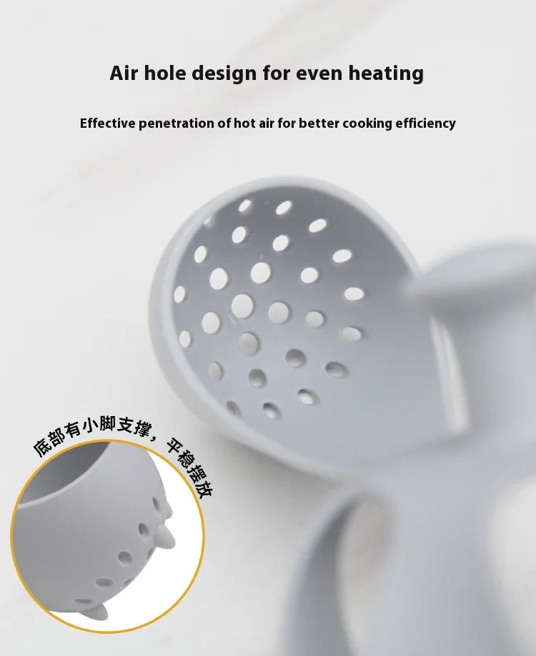 4/6 Holds Silicone Egg Boiler Rack Freestanding