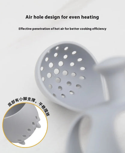 4/6 Holds Silicone Egg Boiler Rack Freestanding