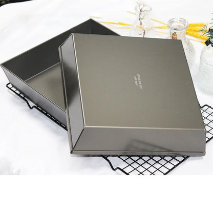 Detroit Style Pizza Pan 9 Inches Pizza Pan Aluminium Alloy Non-stick Plate Pan Deep Dish Bakeware Pizza Tray