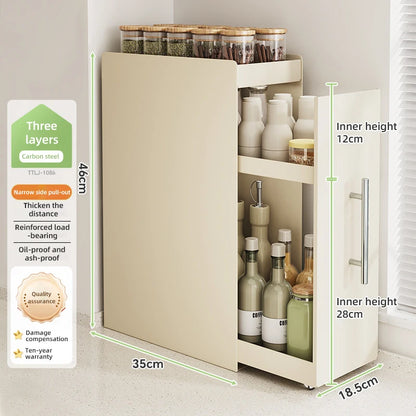 Kitchen Pull-out Spice Storage Rack