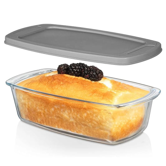 Toast Bread Meatloaf Glass Pan with Lid