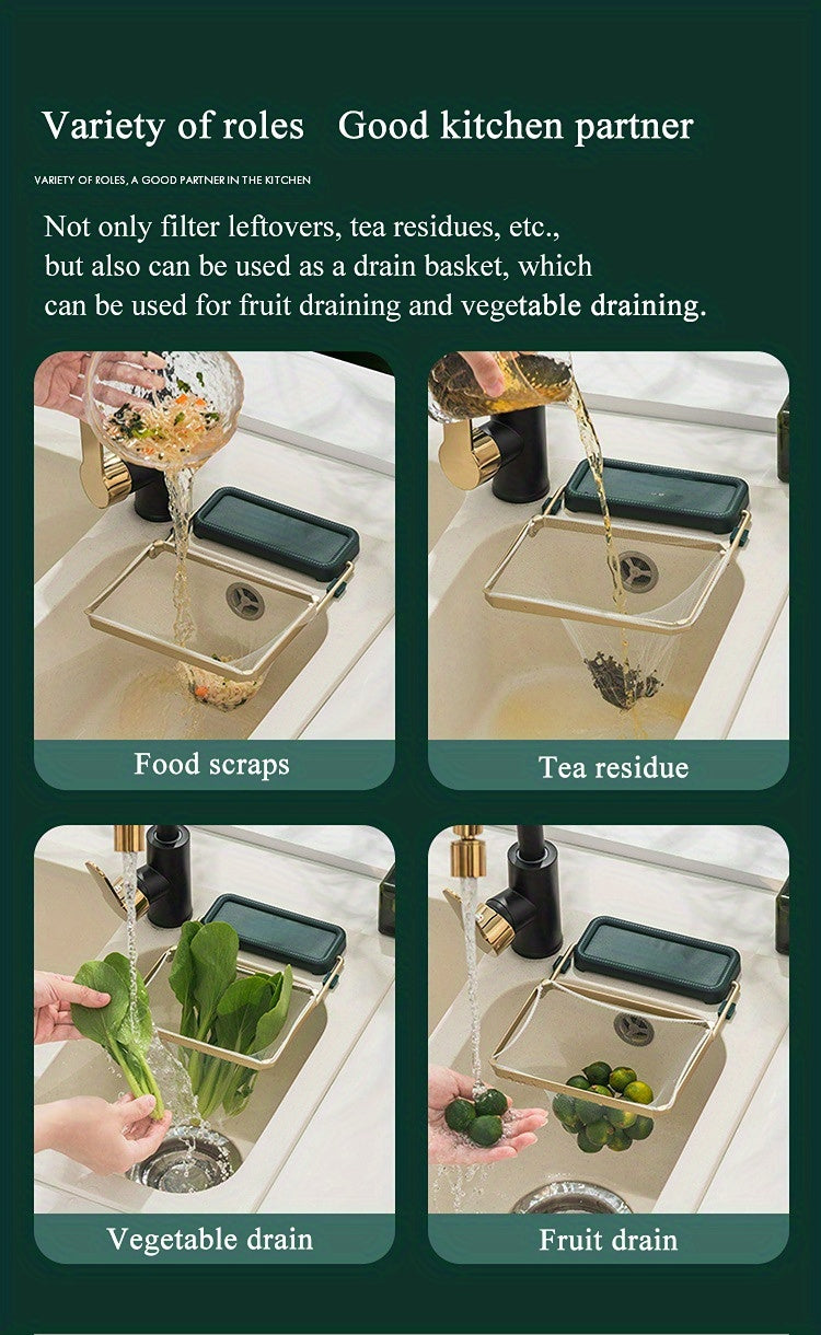 Foldable Sink Strainer Filter Rack