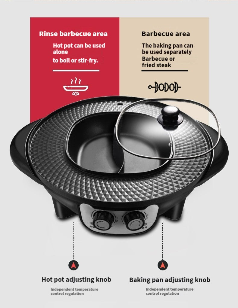 Electric BBQ Grill Hot Pot